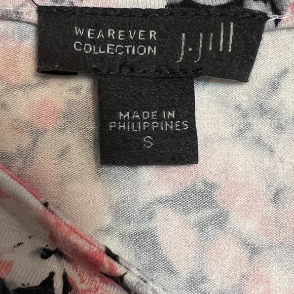 J. Jill Women's A-Line Dress Floral Red White Sleevless Size Small Rayon Blend - Picture 3 of 9